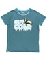 Teal t-shirt with 'Out Cold' graphic and cartoon penguin