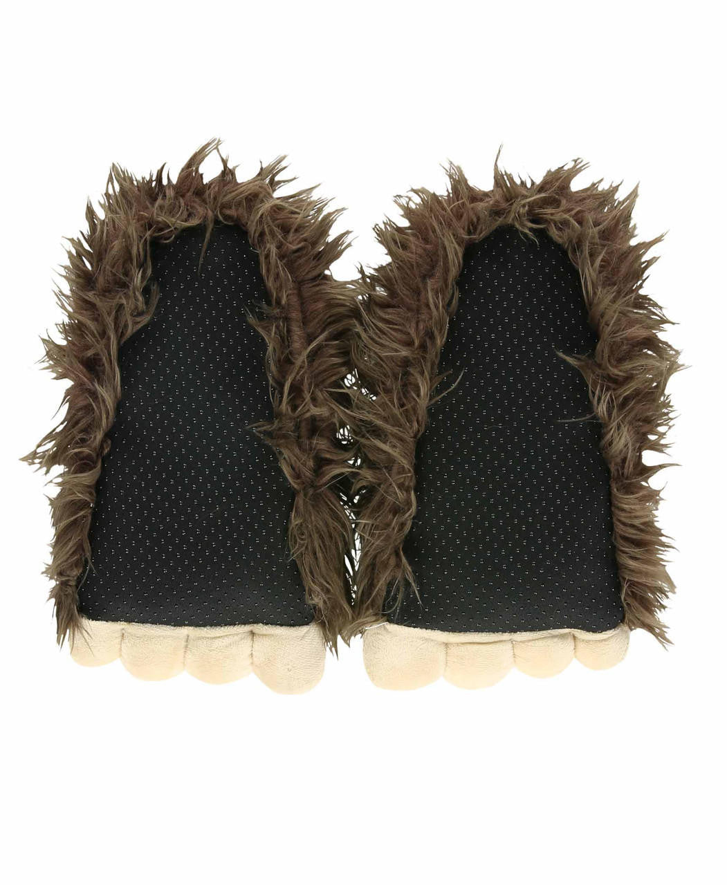 Bottom view of bigfoot slippers