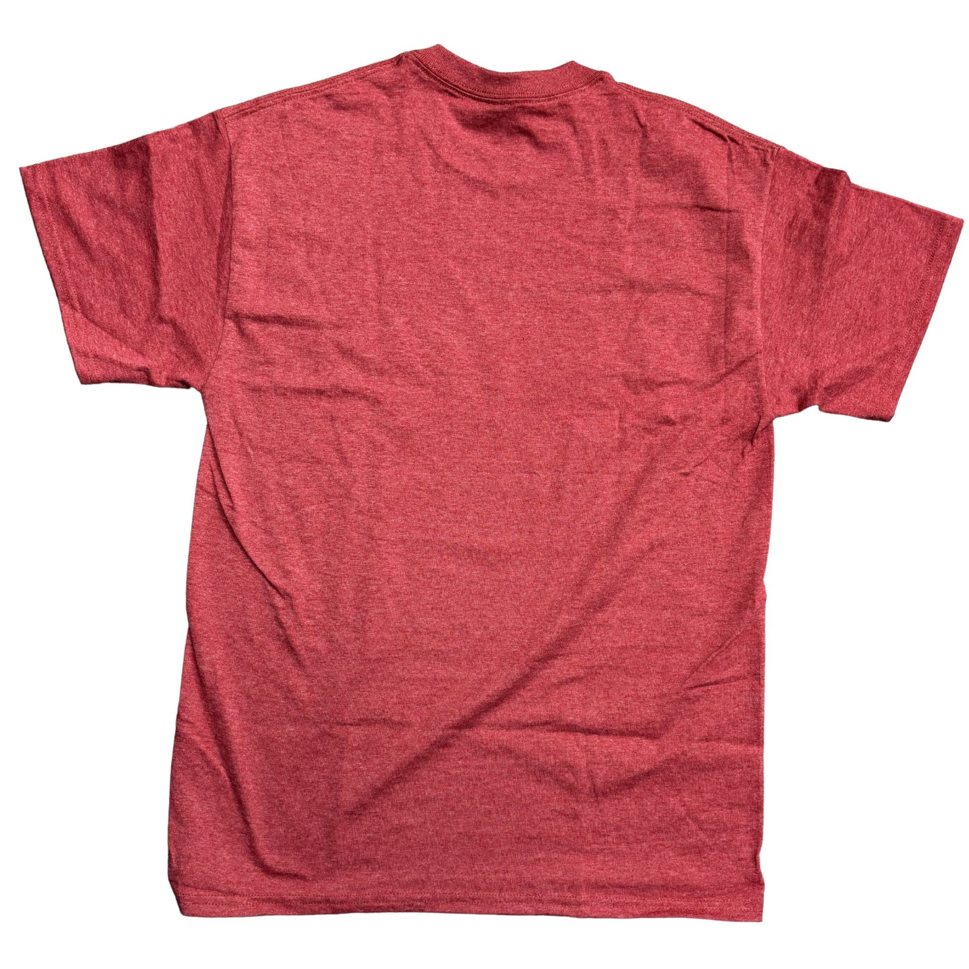 Back of Cardinal Heather t-shirt