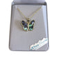 Butterfly necklace with abalone center in a 'Wild Pearle' box 