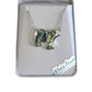Necklace with bear pendant on a branded card