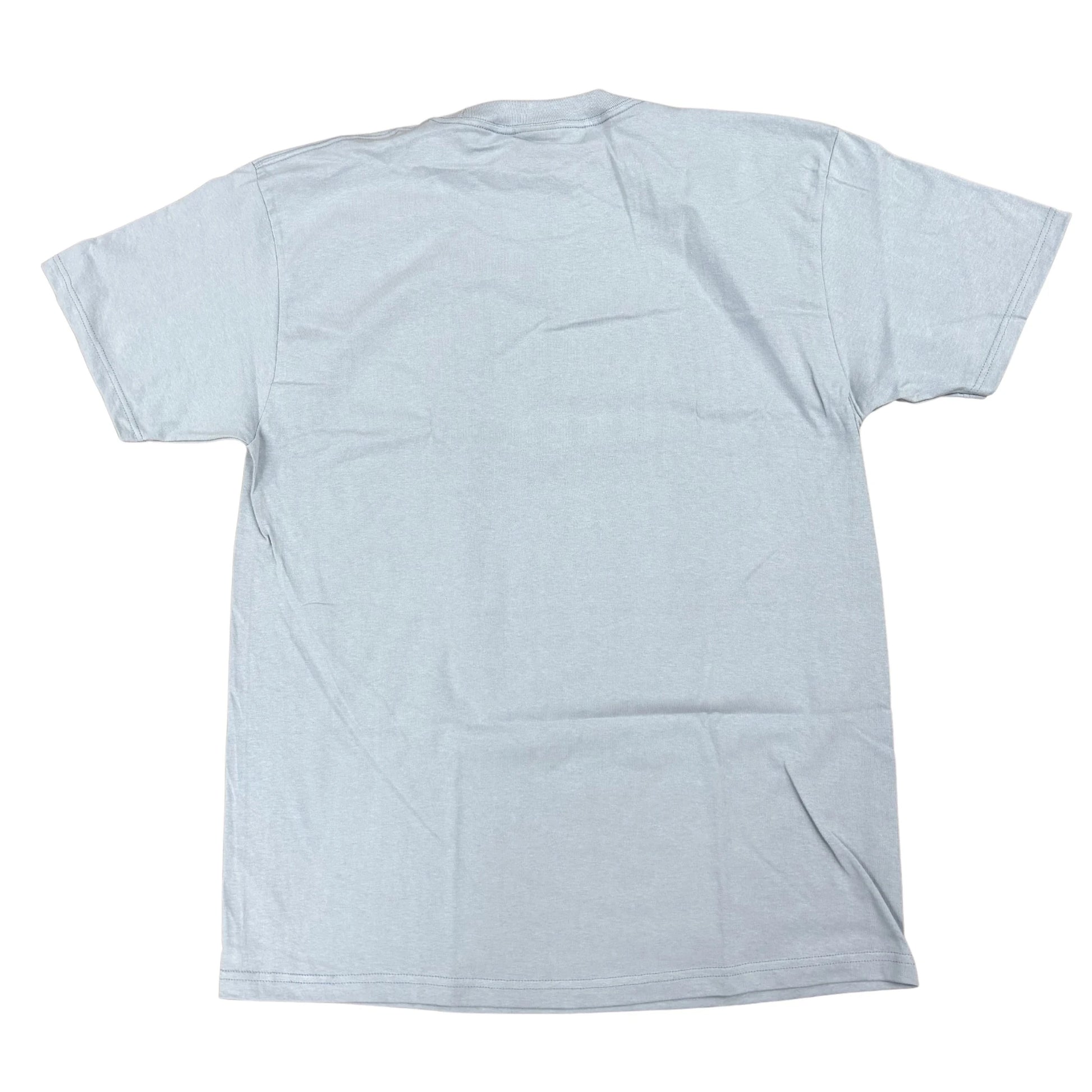 Plain light blue t-shirt on a white background