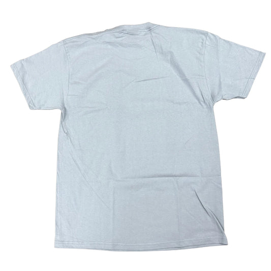 Plain light blue t-shirt on a white background