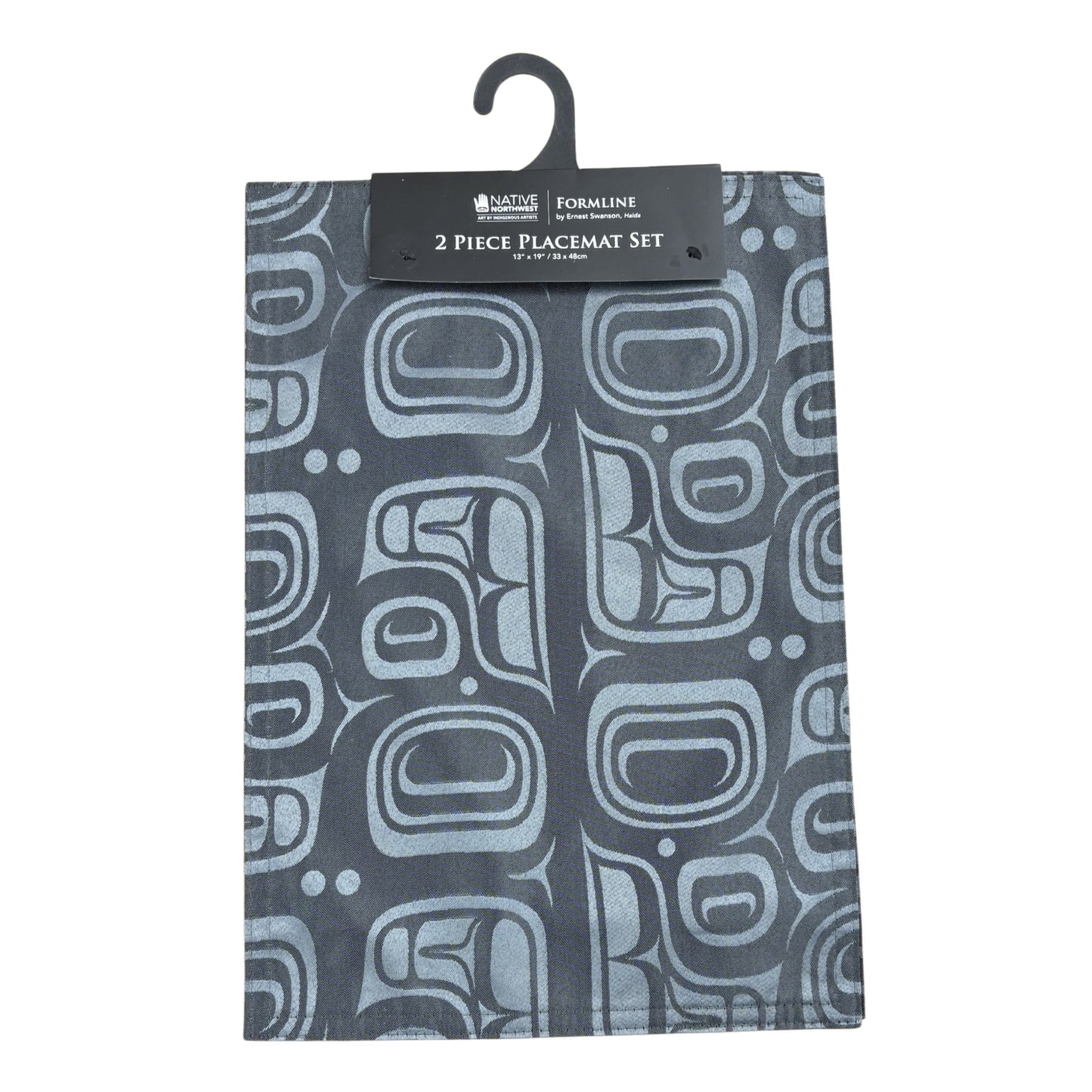 2-piece placemat set with a Native American design pattern