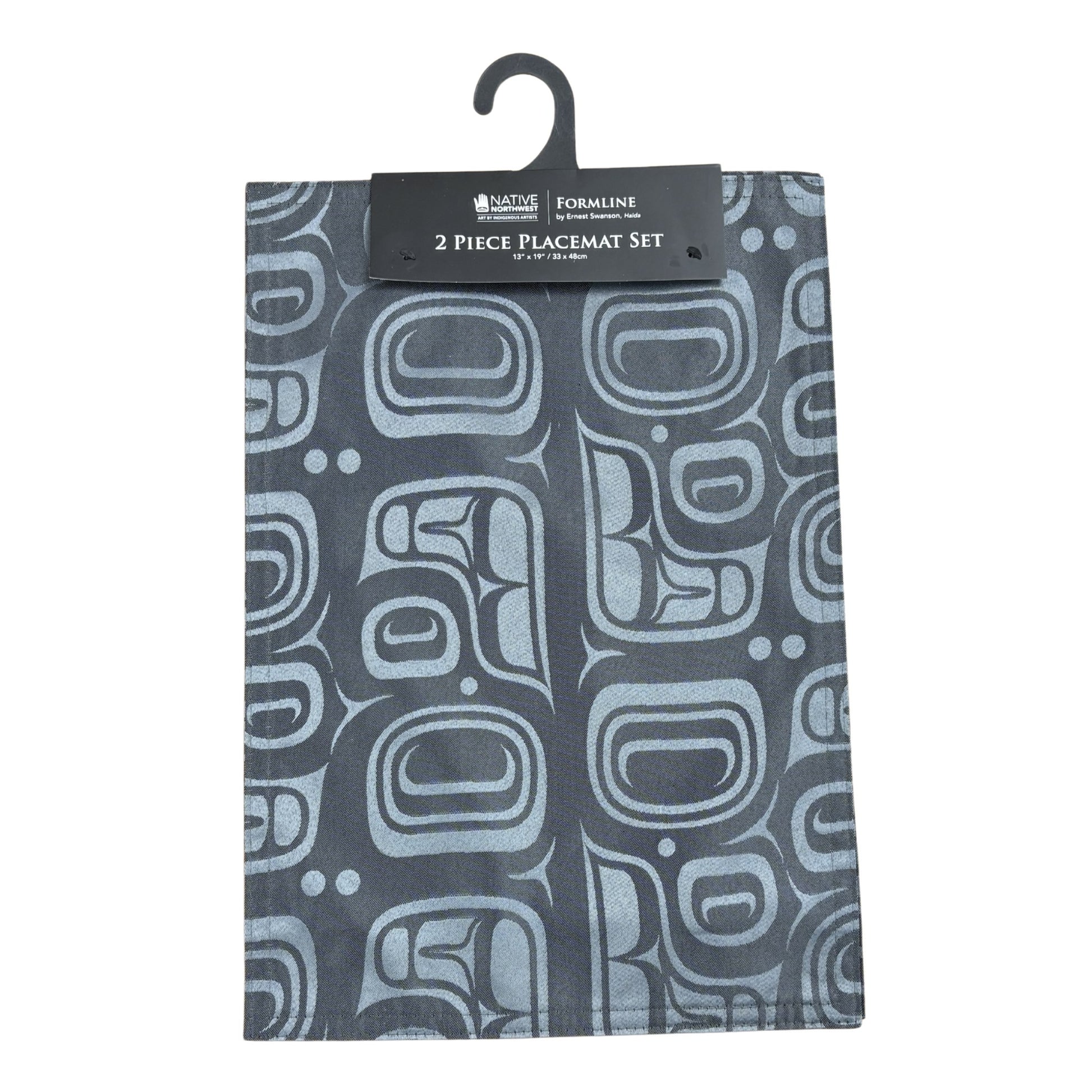 2-piece placemat set with a Native American design pattern