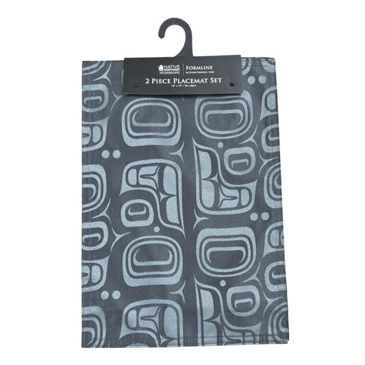 2-piece placemat set with a Native American design pattern