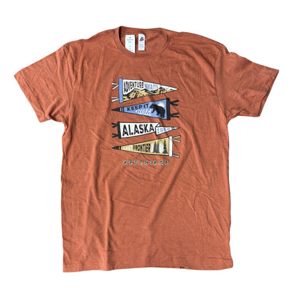 Reddish Brown t-shirt with Alaska design
