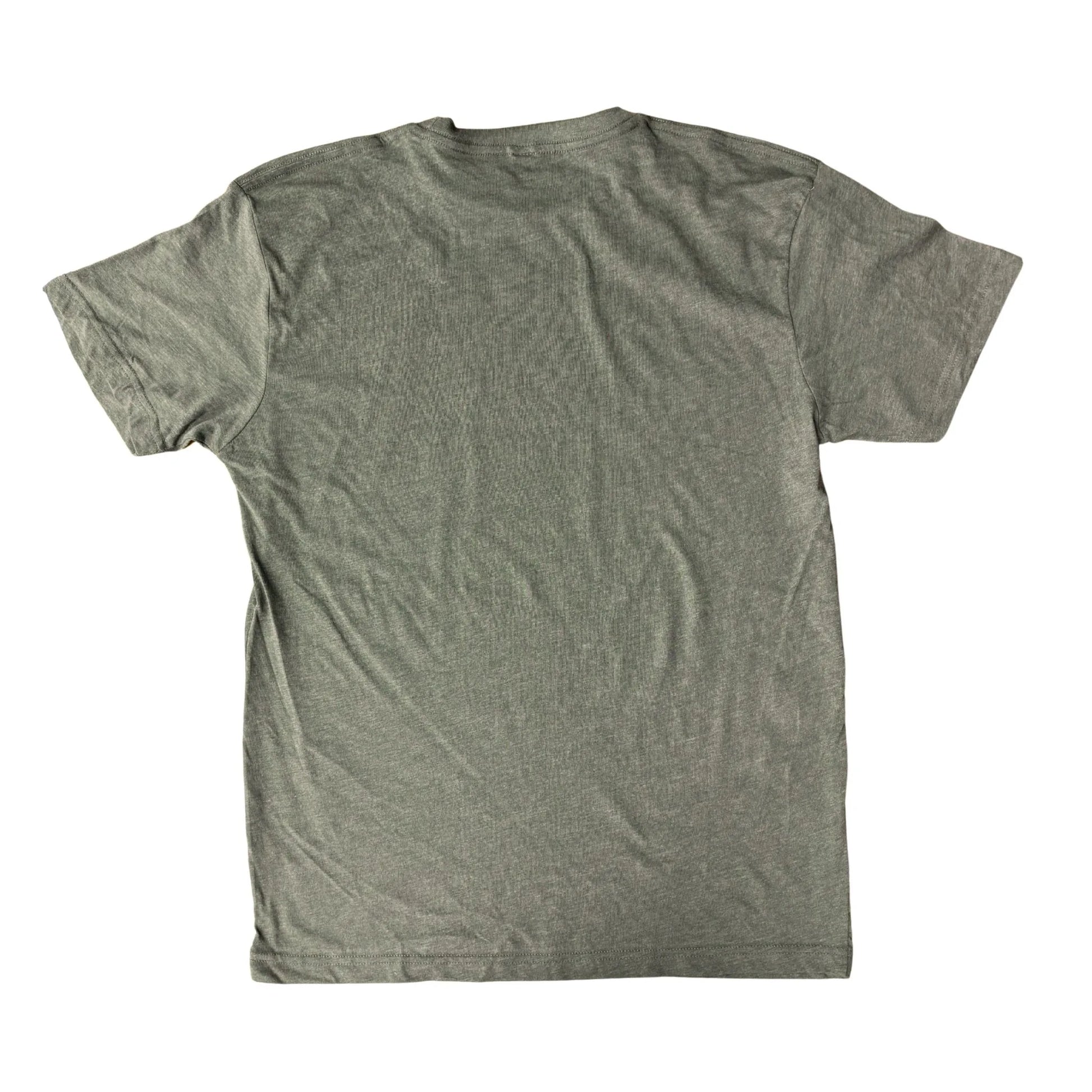 Back of green t-shirt