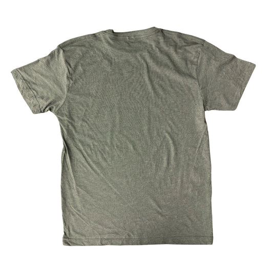 Back of green t-shirt