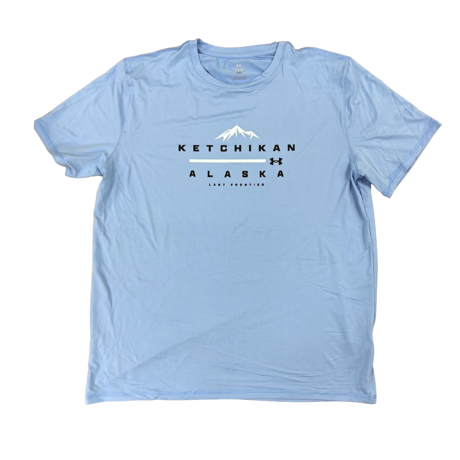 Light blue t-shirt with 'Ketchikan Alaska' text and mountain graphic