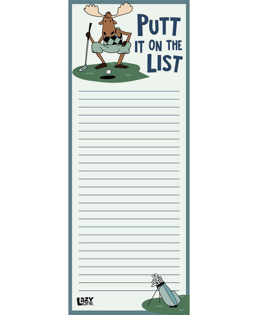 PUTT IT ON THE LIST MAGNETIC NOTEPAD