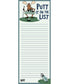 PUTT IT ON THE LIST MAGNETIC NOTEPAD