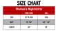 Size chart for women's nightshirts with size categories and measurements.