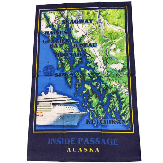 Inside Passage Map Kitchen Towel