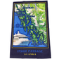 Inside Passage Map Kitchen Towel
