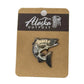 Metallic fish-shaped pin