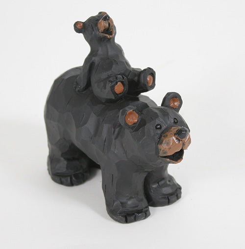BLACK BEAR PIGGY BACK RIDE