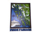 Sticker of a map of the Inside Passage with a ship illustration 