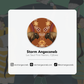 Profile card of Storm Angeconeb with a decorative design and contact information.