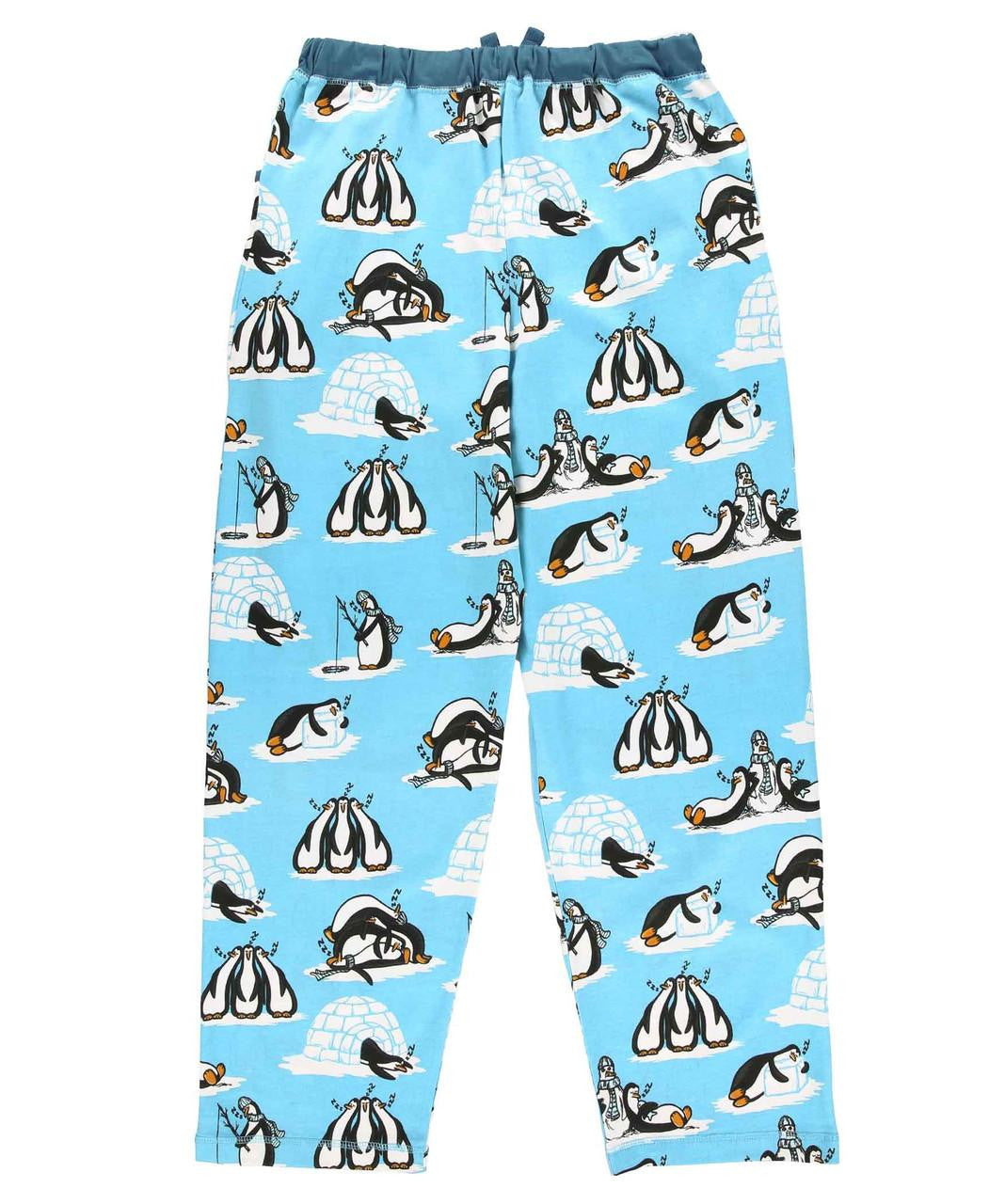 Women's pj pants with penguins and igloos