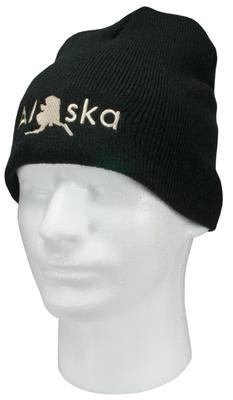Black Map Knit Hat