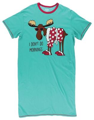 I Don`t Do Mornings Nightshirt Osfa
