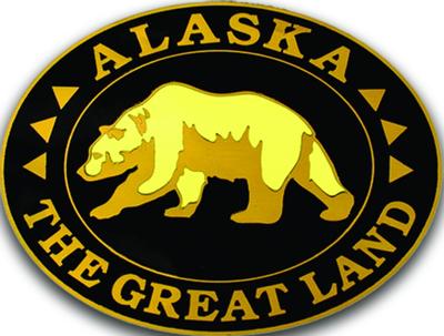 Decal Blk/gold Greatland Bear