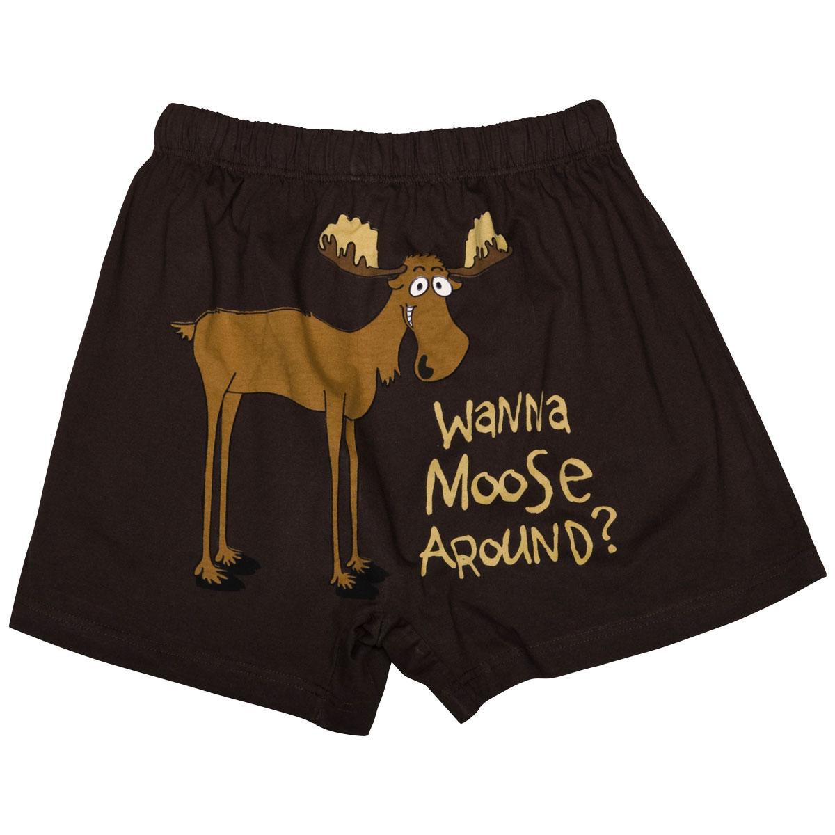 Lazyone Mens Funny Boxer Briefs - Bat Moose