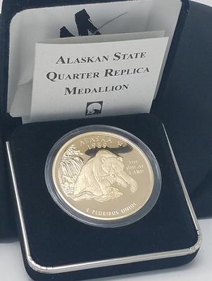 Alaska Quarter Replica Coin