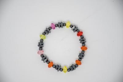 Hem. Bracelet Stretch Sq Beads