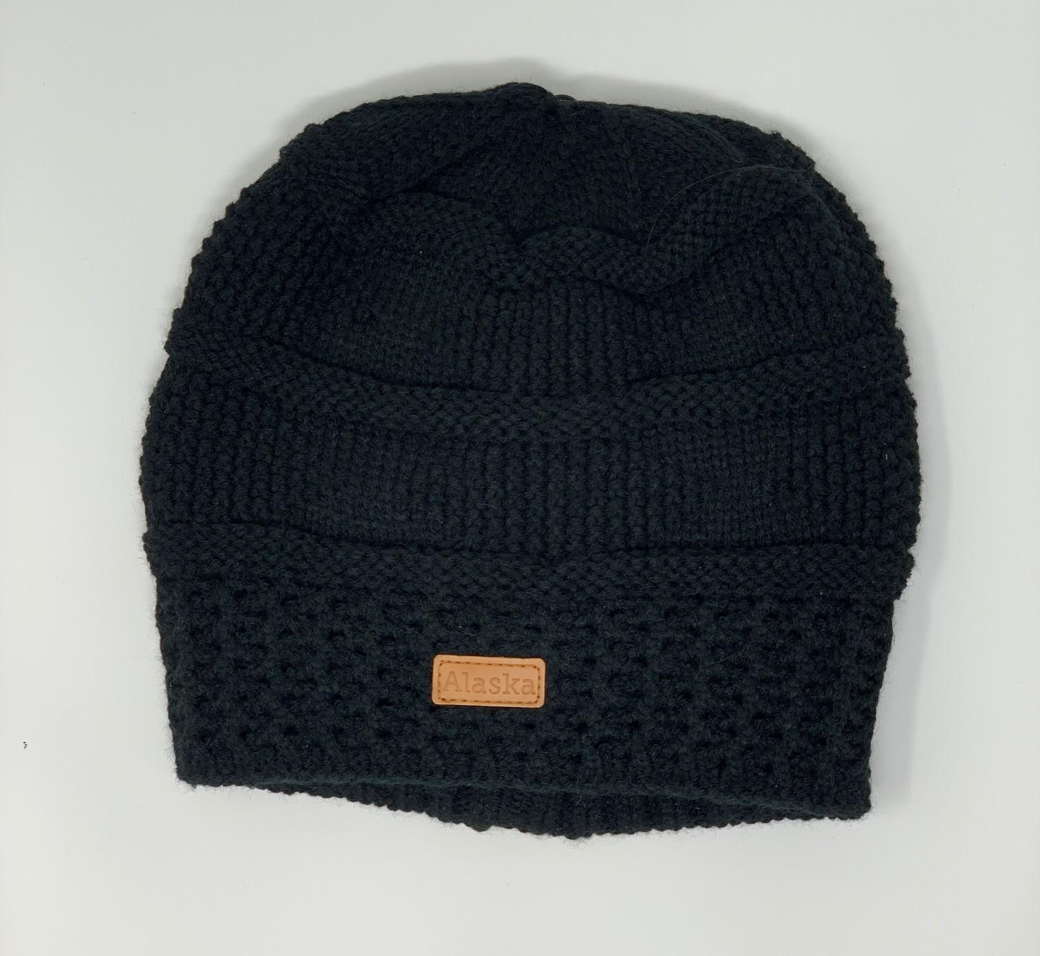  Knit Hat- Black Ak Patch