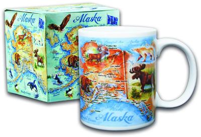 Water Color Ak Map Boxed Mug