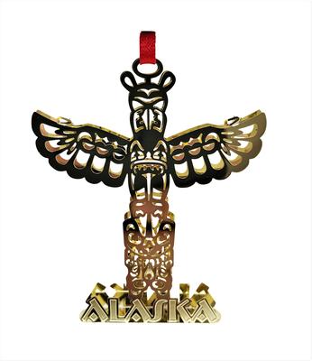 Ornament- Gold 3d Totem W/ak