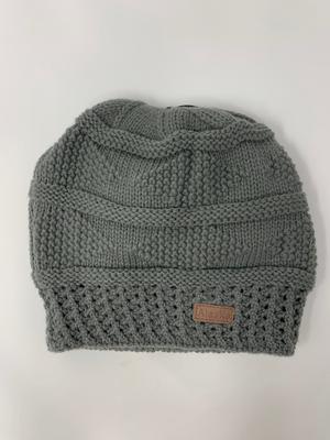 Knit Hat- Grey Alaska Patch