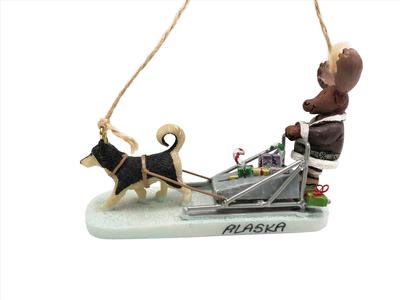 Ornament - Dogsled W/moose