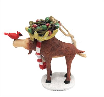Ornament - Moose/birdnest