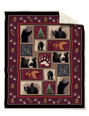 Sherpa Throw - Bear Track
