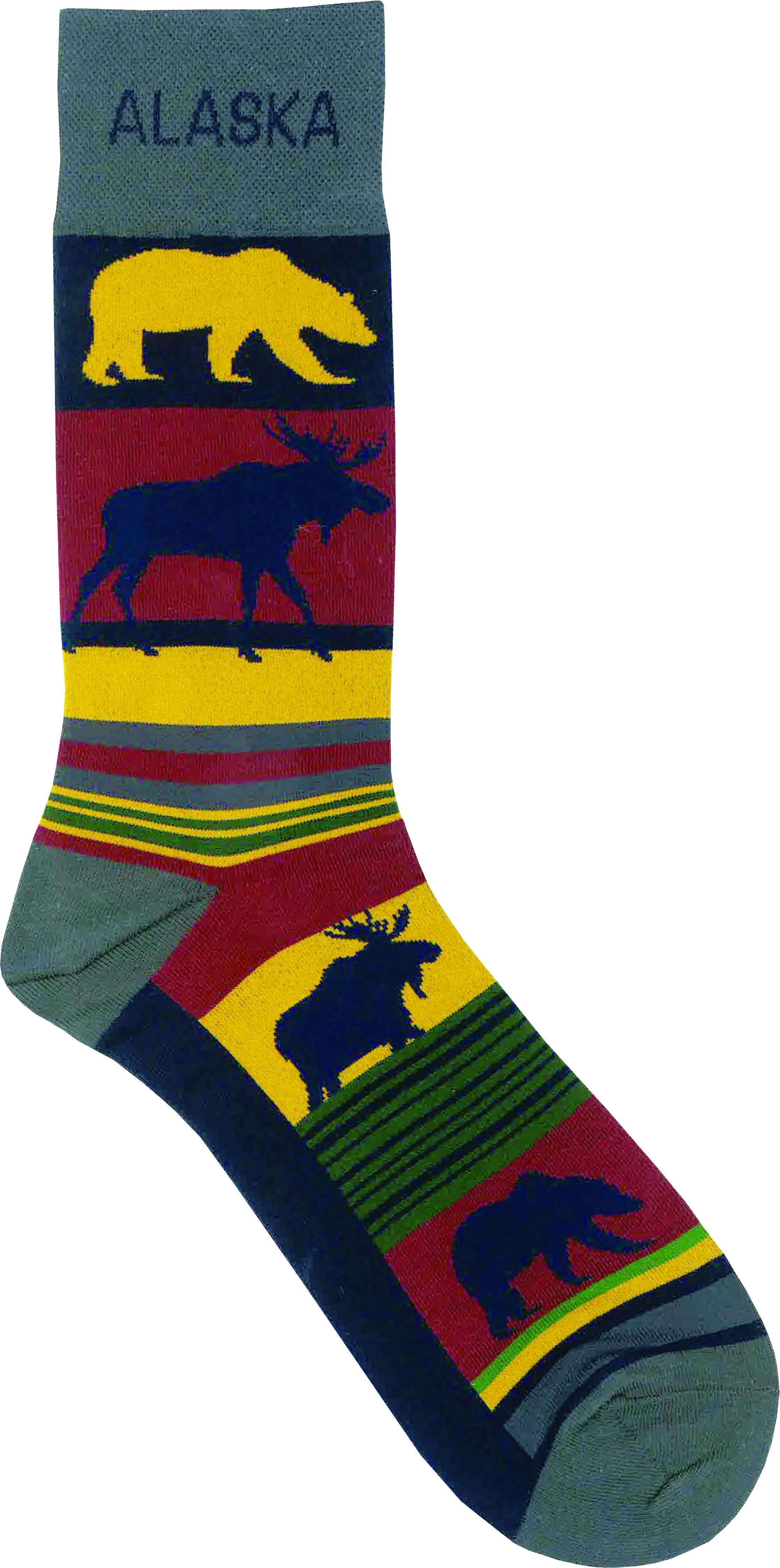  Socks - Bear + Moose Strips