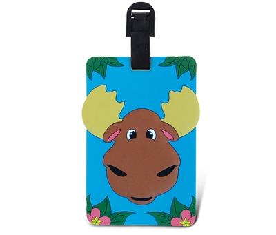 Luggage Tag - Sm Moose Face