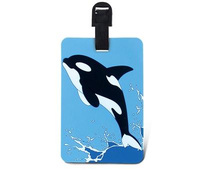 Luggage Tag - Lg Square Orca