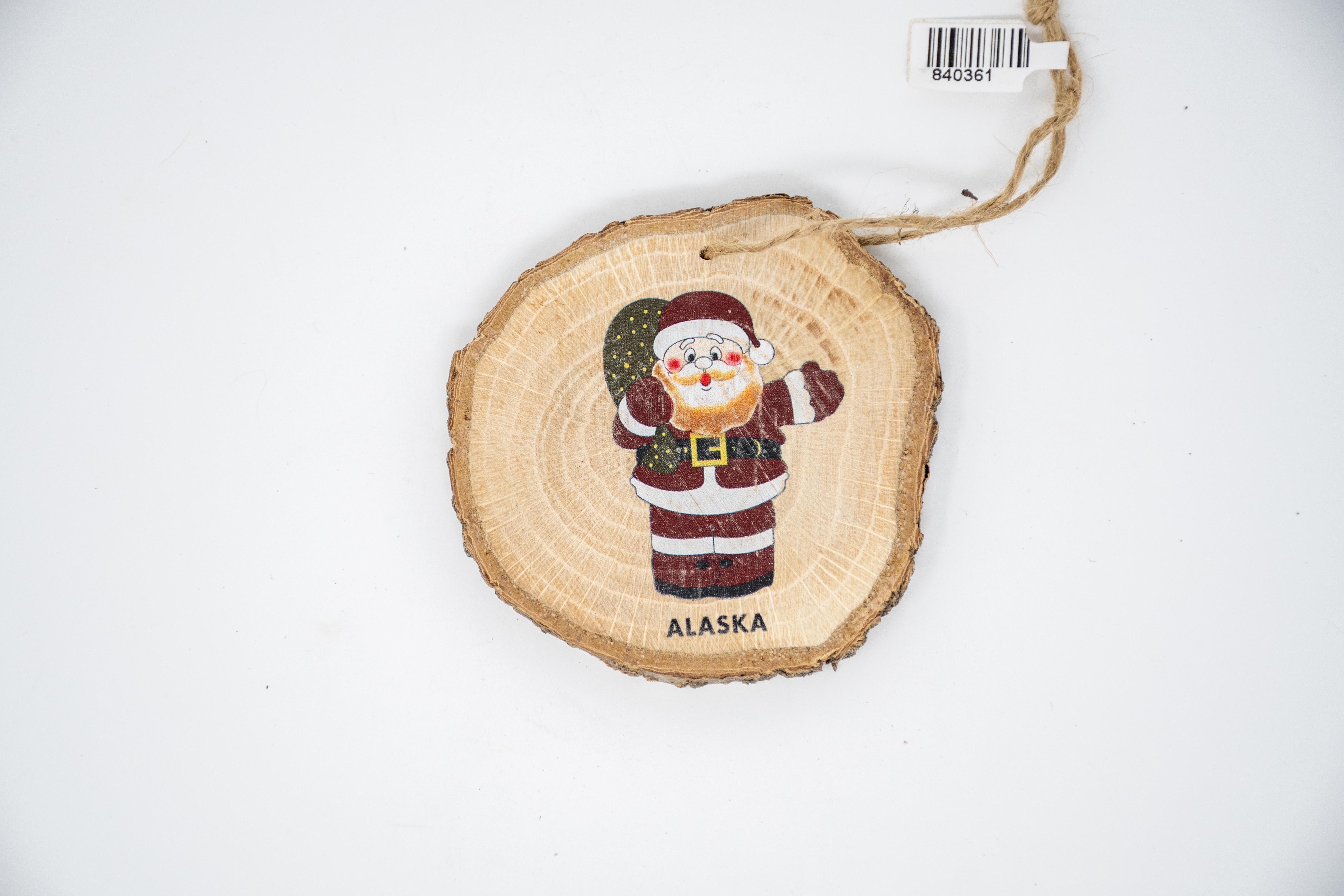  Ornament - Santa Log Slice