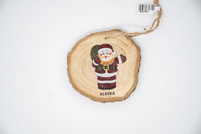 Ornament - Santa Log Slice