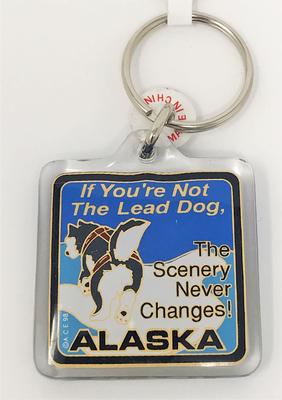 Lucite Keychain Lead Dog