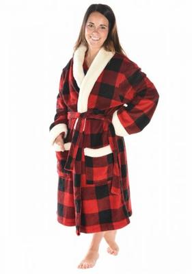 Moose Plaid Bathrobe