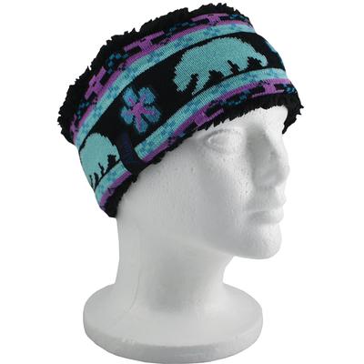 Knit/flc Headband Aqua Bear Ak