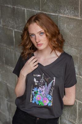 L`s Inked Floral Ak Tee