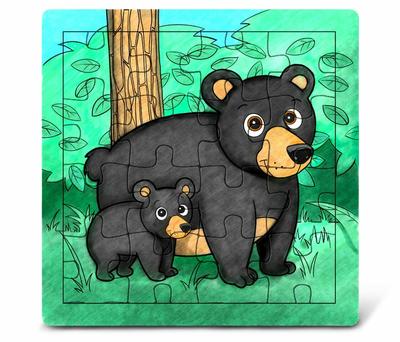 Kids Black Bear Jigsaw Puzzle