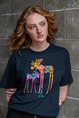 L`s Whimsical Moose Tee