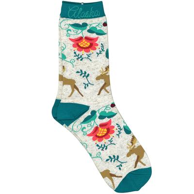 Ladies Sock Crewel Moose