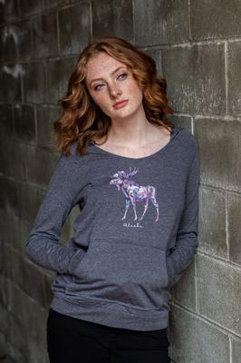 L`s Mixed Media Moose Tee